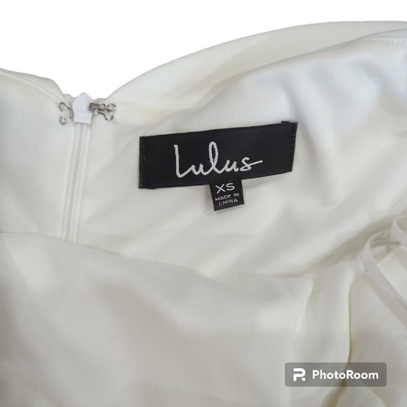 Ivory Off-Shoulder Mini-Dress - Picture 3 of 6